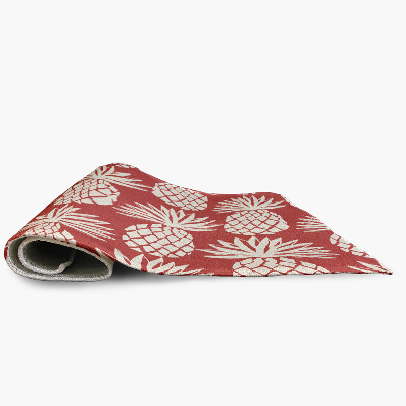 Tapis tissé à plat rouge Focus, Rectangle 2 pi x 3 pi