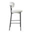 Upholstered Counter Stool with Metal Frame-546466105