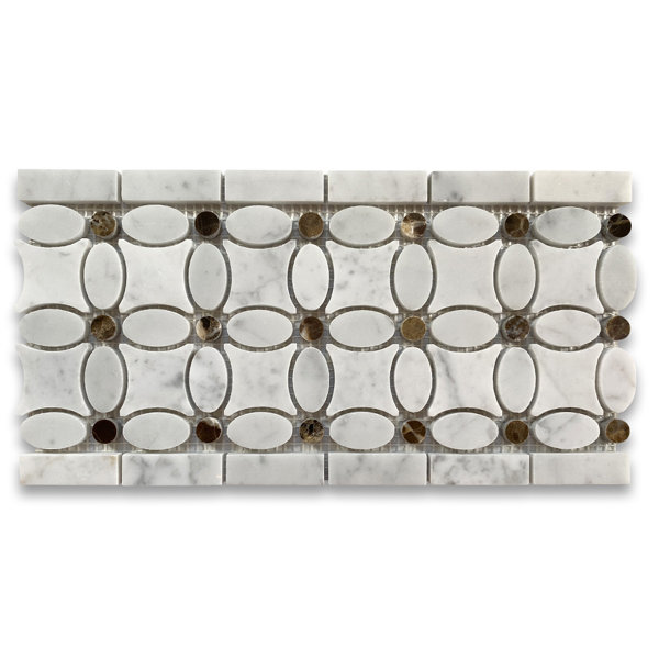6" x 11" Marble Novelty Mosaic Wall & Floor Tile