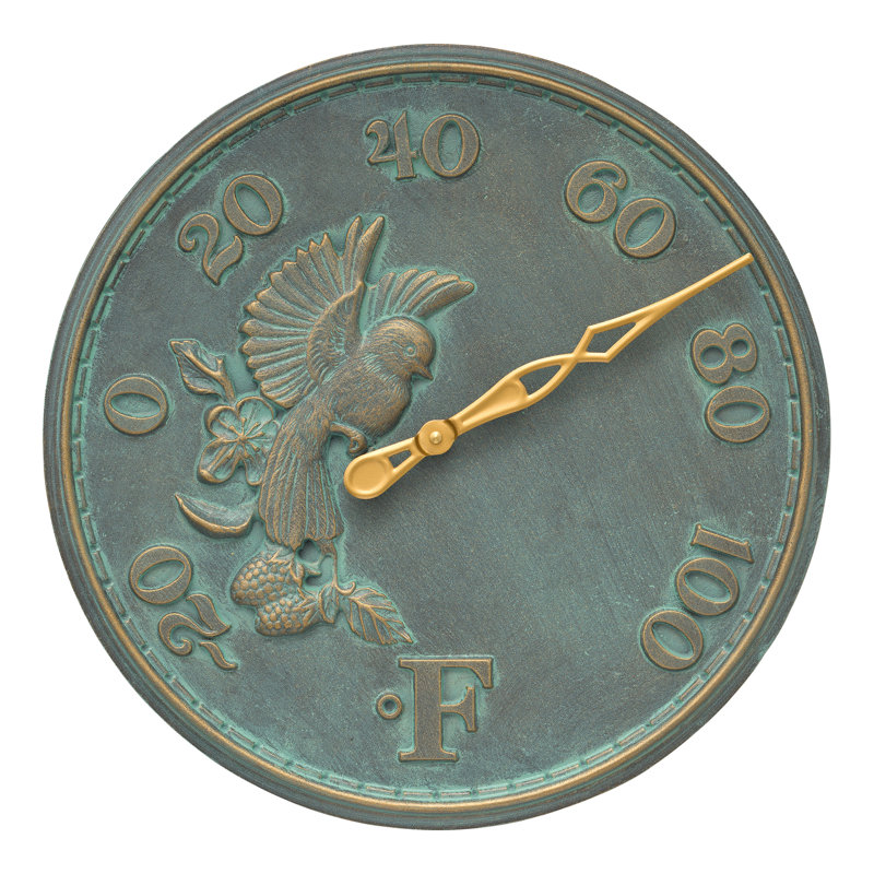 Thermomètre 16 po, Bronze, vert-de-gris