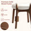 Ensemble de 2 chaises de cuisine rembourrées en chenille en bois massif de style campagnard Middleton