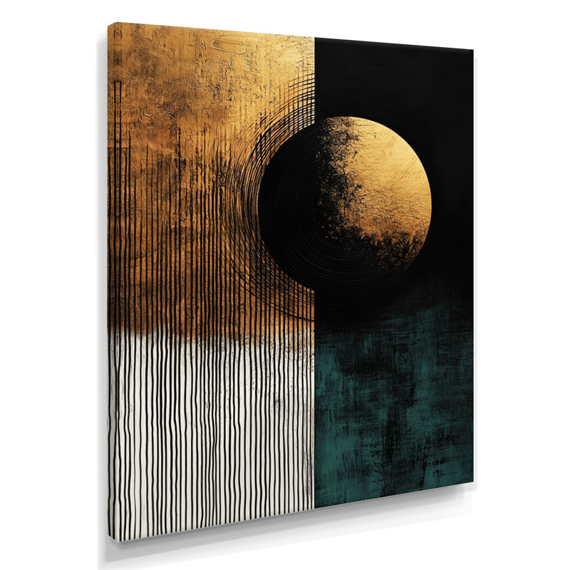 Fillmore - art mural abstrait, H 40 po x l 30 po, Toile tendue, Ne s'applique pas