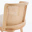 Tabouret de comptoir d'intérieur rembourré en bois, ensemble de 2, avec dossier en rotin et siège moelleux pour plus de confort et de style
