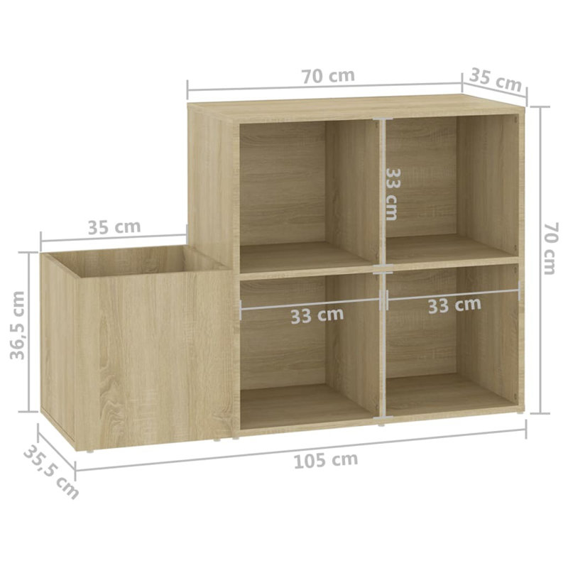 4 - Pair Shoe Rack, Sonoma Oak