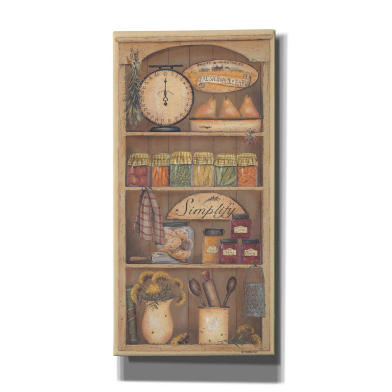 «Farmhouse Pantry I» par Pam Britton, reproduction d'art sur toile tendue, H 60 po x l 30 po x P 1,5 po
