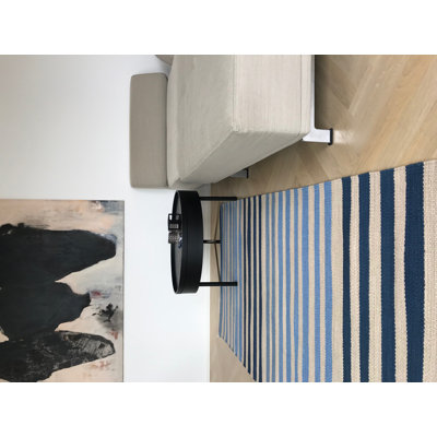 Striped Cotton Hand Woven Area Rug