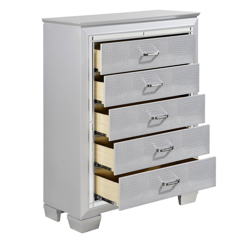 Commode à 5 tiroirs, commode de chambre à coucher pour la maison