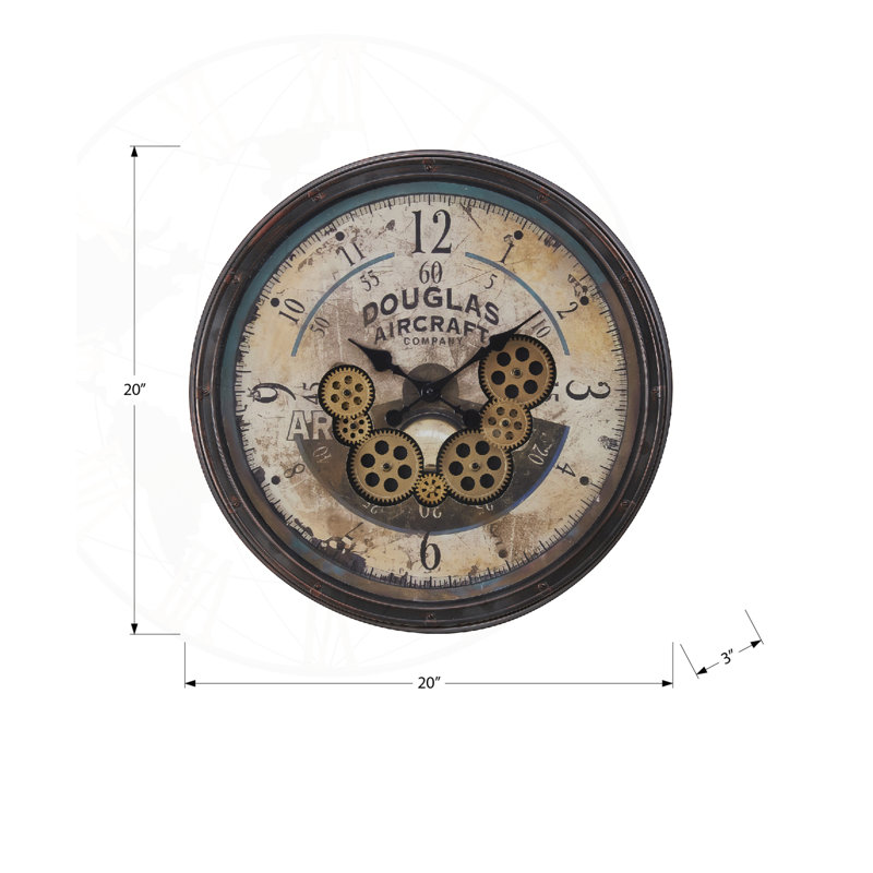 20" Transitional Round Wall Clock