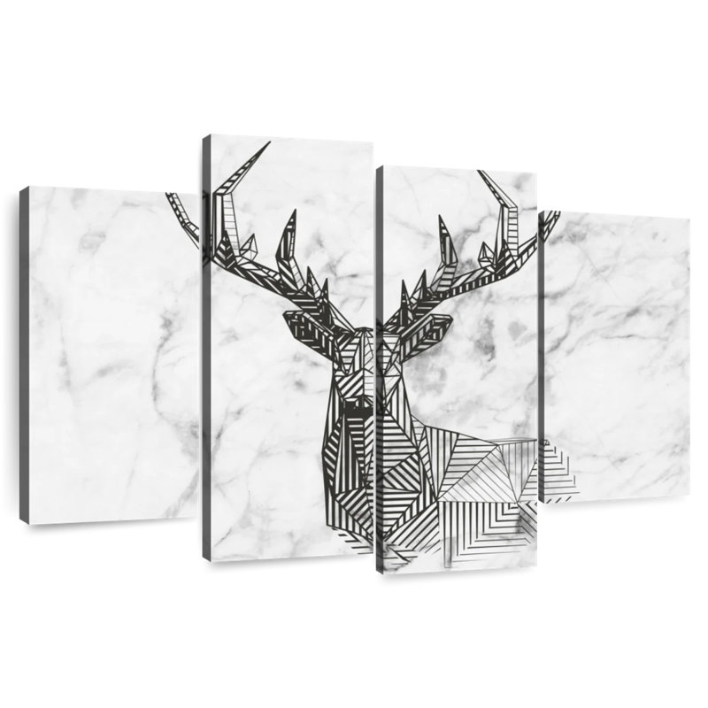 Brampt Geometric Stag, 42" H x 68" W