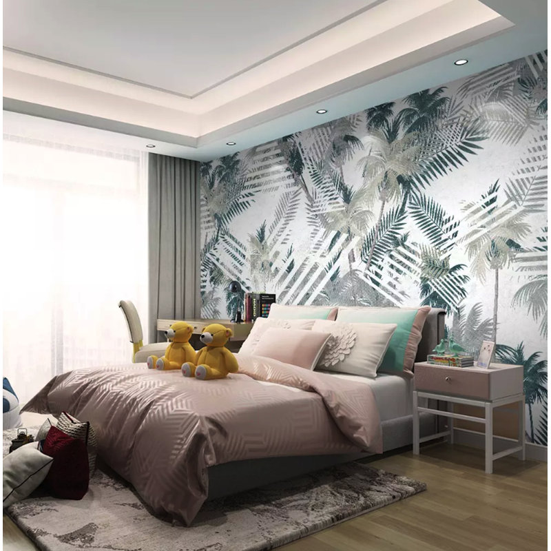 Papier peint amovible exotique Banana Leaf, L 114 po x l 204 po