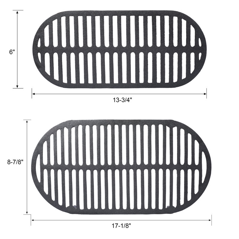 Grille en fonte à 100% - plateau de table portatif pour barbecues et camping avec rétention de chaleur