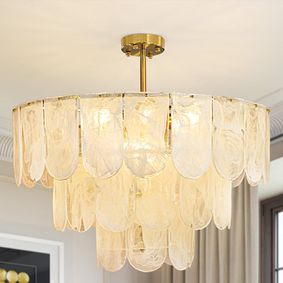 Yilda 12 - Light Dimmable Tiered Chandelier