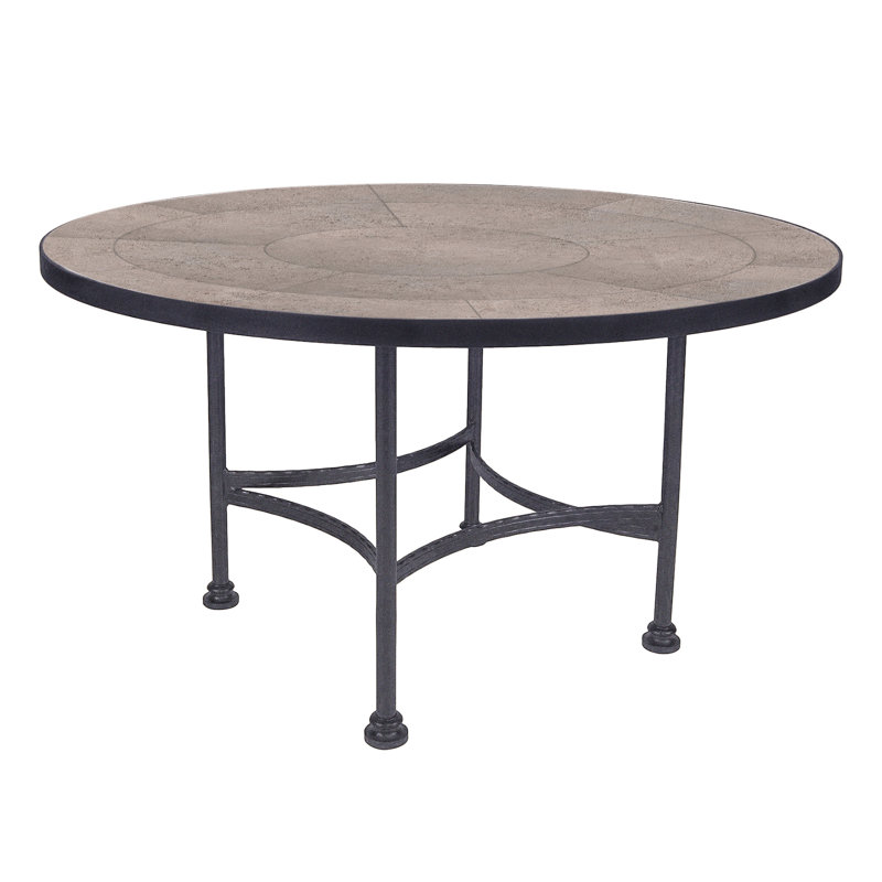 Classico Outdoor Round Dining Table, 54" W x 54" L x 29.75" H, Summit Gray, Graphite