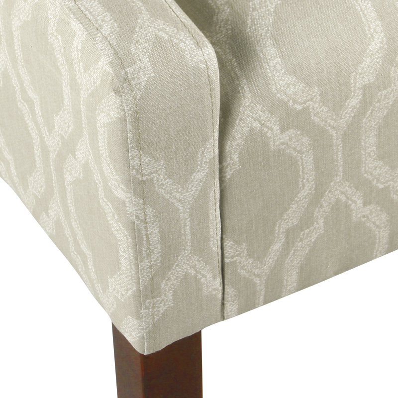 Damiansville Upholstered Side Chair, Tan Geometric, Graywash