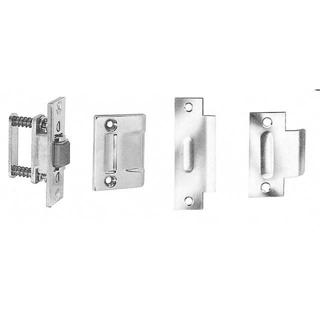Roller Latch With T Strike, 3.5" H x 3.4" W x 1.4" D, Satin Nickel