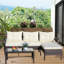 Canapé modulaire d'extérieur en osier 3 pièces avec conversation-919347989