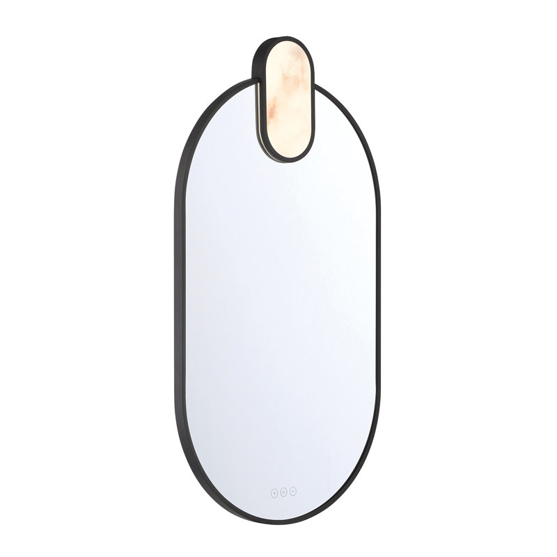 Miroir Mrissa, 21 po x 39 po, noir mat