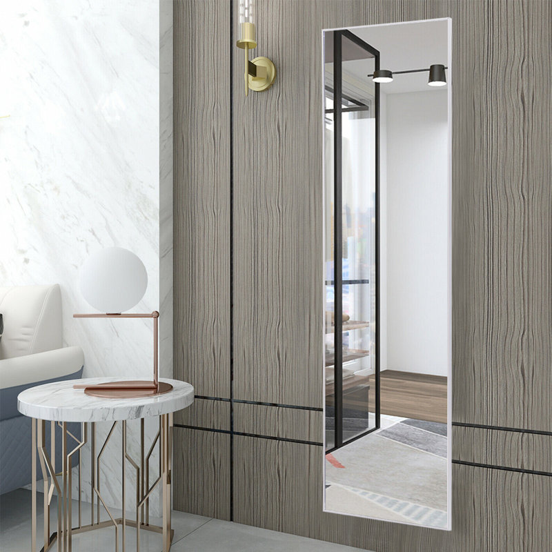 Madissyn Metal Framed Freestanding or Hanging Full Length Mirror in White