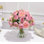 X-Large Sweet Pink Peony Centerpiece, French Rose Peony/Real Touch Austin Rose Arrangement, Artificial Faux Centerpiece In Glass Vase