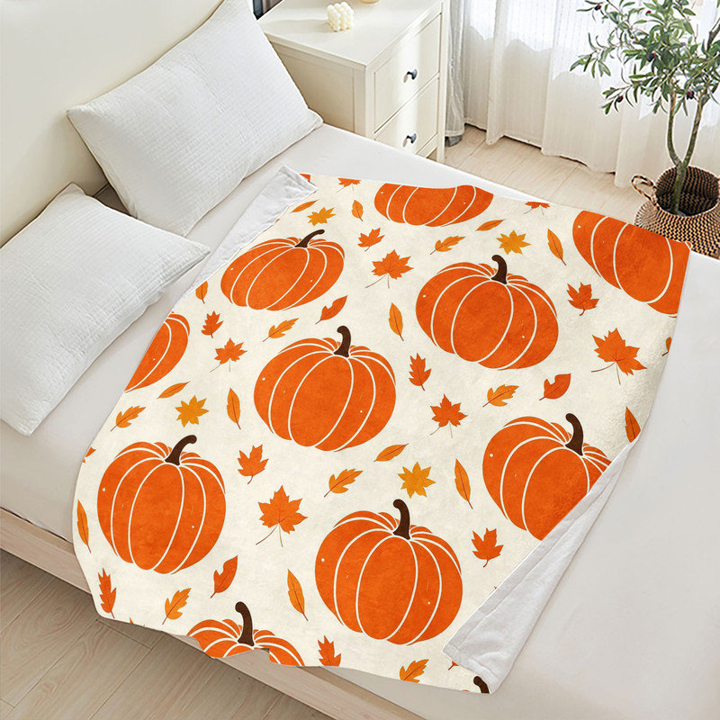 Jeté JYK, Citrouilles orange - automne