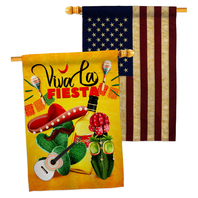 Double Sided 40 in. H x 28 in. W Polyester House Flag