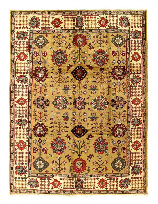 Tapis unique en laine d'agneau 8 pi 11 po x 12 pi Dereece