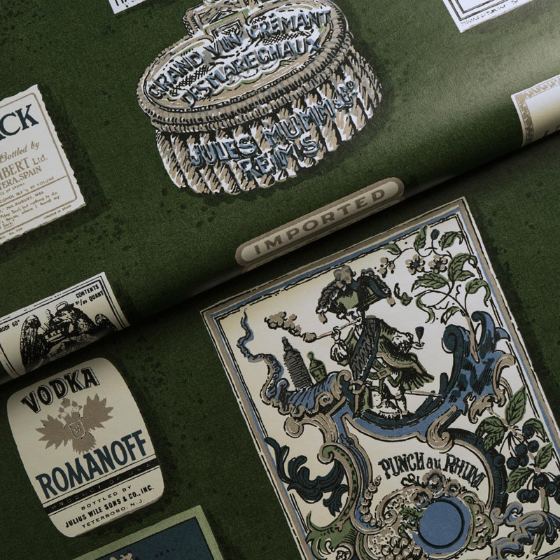Schumacher x Backdrop Salud Wallpaper, Rosemary