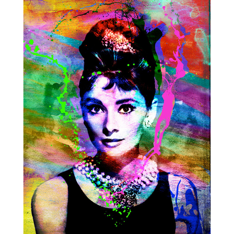 Audrey Hepburn, impression photo de qualité, H 30 po x l 20 po x P 0,1 po