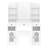 White Vanity Desk With LED Mirror, RGB Glass Light Cabinets, 3 Drawers, Storage Shelves, And Stool-843613573