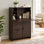 Armoire de bureau, avec tiroir de rangement et tablettes, bureau pliable, idéal pour la maison, le bureau et le dortoir