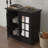 Black Acrylic Mirrored Door Sideboard-390639545