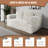 Giant Bean Bag Chair, Loveseat Boneless Couch With Tufted Back Cushion, No Assembly Compressed Corduroy Floor Lounge Sofa For Apartment Office Bedroom Living Room Small Spaces