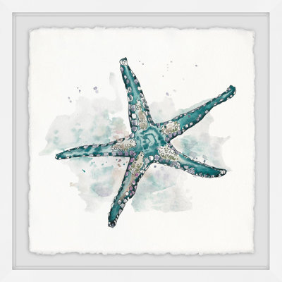 « star fish indigo », impression encadrée