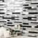 Urban Loft 12" x 12" Interlocking Pattern Glass/Stone/Metal Mosaic Tile