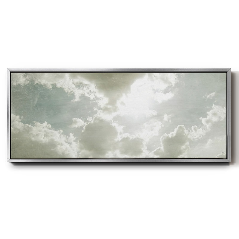 «Dygert Sky Scrapers II», impression encadrée sur toile, Toile argentée avec cadre flottant, H 8 po x l 20 po x P 1,5 po