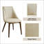 Chaise d'appoint beige en microfibre polie