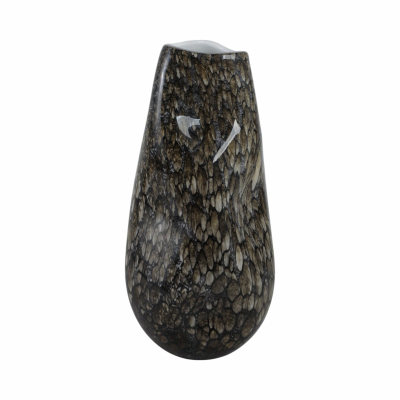 Tunis Handmade Glass Table Vase, 15" H x 7" W x 7" D
