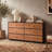 Arlo 47'' Modern Solid Wood 6-Drawer Storage Dresser Sideboard with Velvet-Lined Drawers, Fully Assembled