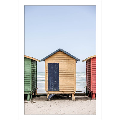 Rolandat Yellow Hut by Shot by Clint Wood Framed Wall Art Print