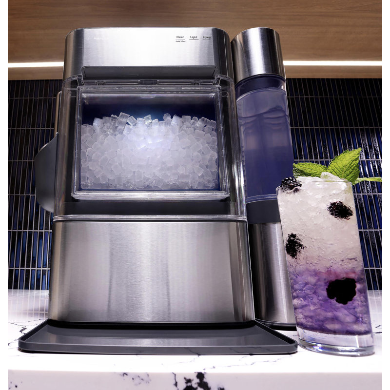 GE-Profile-Opal-2-0-Ultra-Nugget-Ice-Maker-with-Side-Tank-and-Scale-Inhibiting-Filter-XPIO13SWSS, Stainless Steel