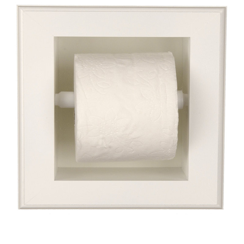 Porte-papier hygiénique encastré Tracy, Blanc