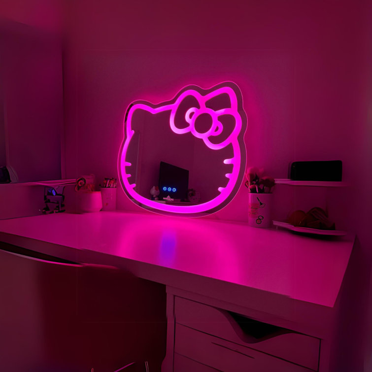 Impressions Vanity Hello Kitty Wall Smart Makeup Mirror with Wi-Fi, App Controller and Dimming LED Light (White)