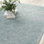 Tapis bleu / blanc en laine crocheté à la main Bathesda-251578457