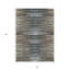 Tapis intérieur lavable rayé brun taupe et chocolat 5 pi x 8 pi