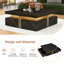 Table basse moderne carrée avec rangement à 4 tiroirs-2035865678