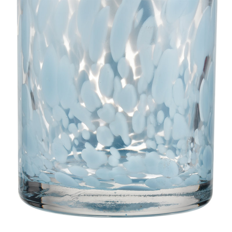 Light Blue Semi-Translucent Glass Table Vase