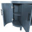 Buffet incurvé moderne de 47,2 pouces, armoire de rangement en bois, console avec 4 portes et tablettes réglables, bleu, pour le salon / la cuisine / le couloir | Idée de cadeau