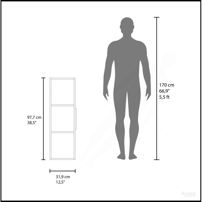 Magna Medicine 38"H Single Door Cabinet, Three Shelves, White