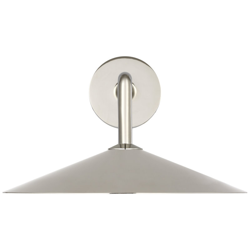 Amber Lewis Ponce 9" Sconce, Polished Nickel, Nickel, 8.5" H x 13" W x 17" D