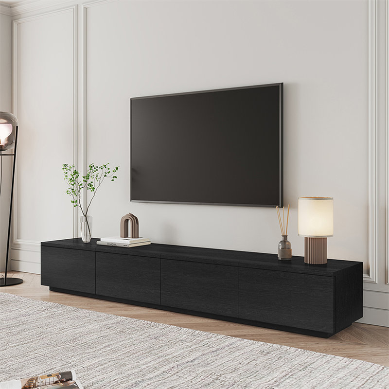 Meuble télé Comerico, Noir, L 75 po